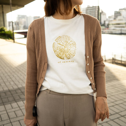 Tree ring print T-shirt