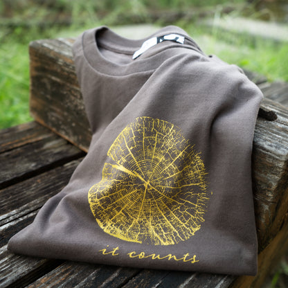 Tree ring print T-shirt