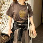 Tree ring print T-shirt