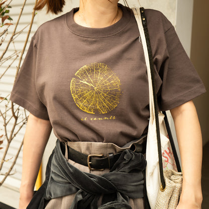 Tree ring print T-shirt
