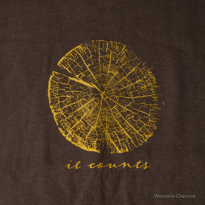 Tree ring print T-shirt
