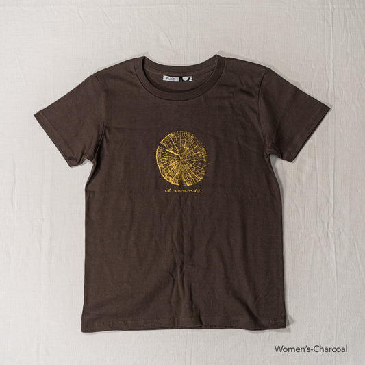 Tree ring print T-shirt