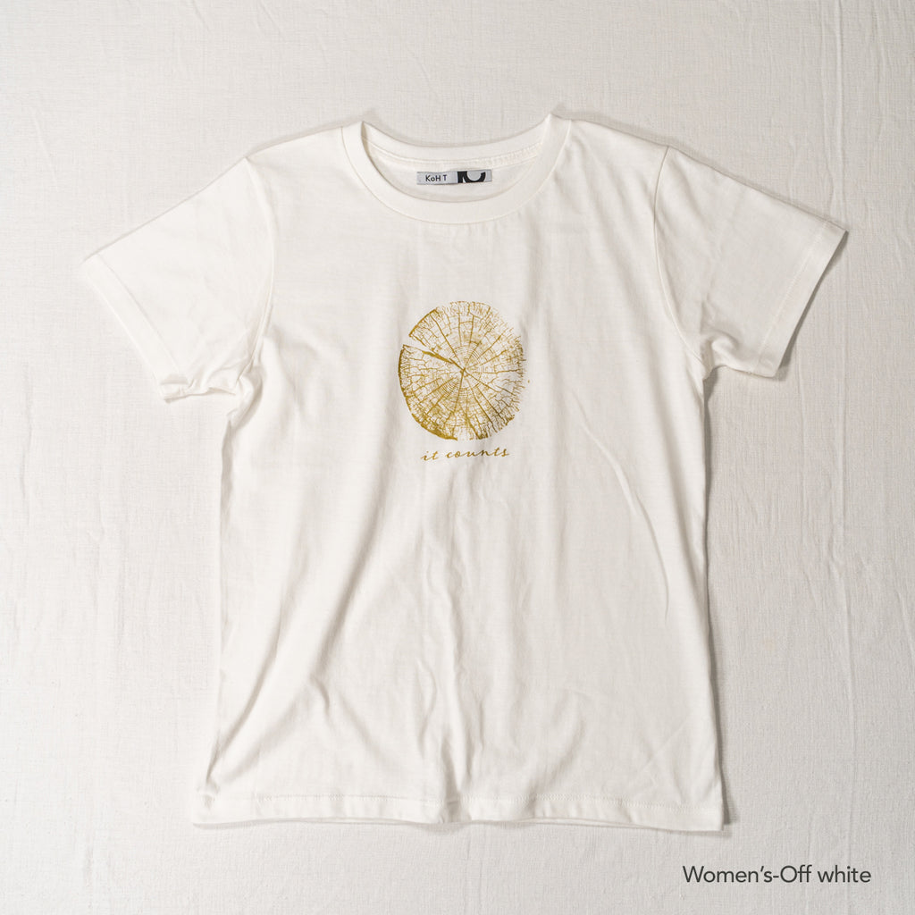 Tree ring print T-shirt