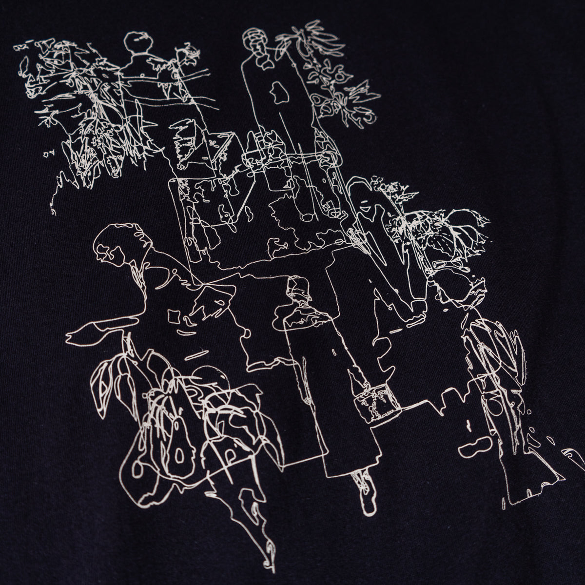 Nostalgic travel print long sleeve T-shirt