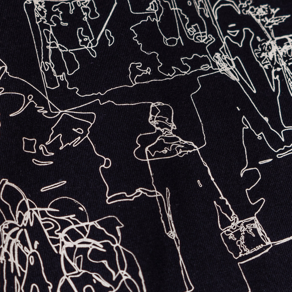 Nostalgic travel print long sleeve T-shirt