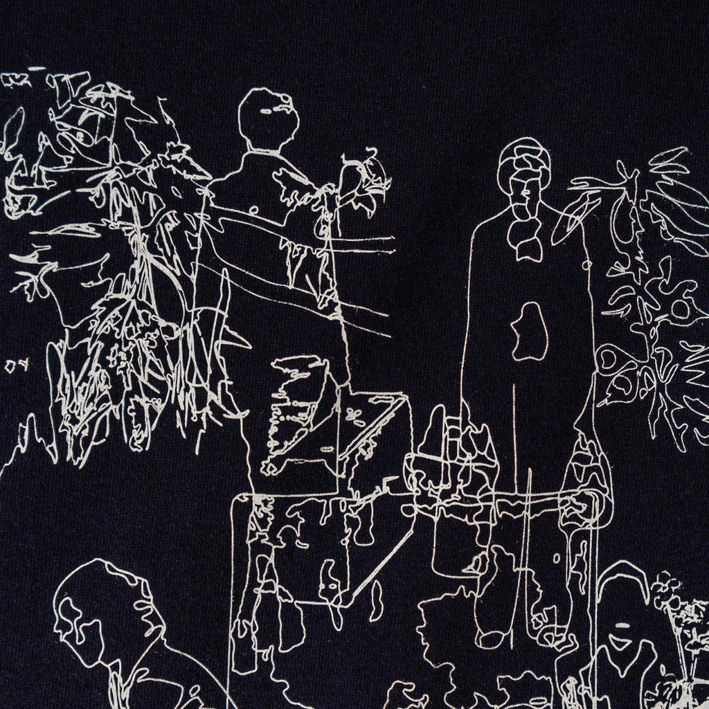 Nostalgic travel print long sleeve T-shirt