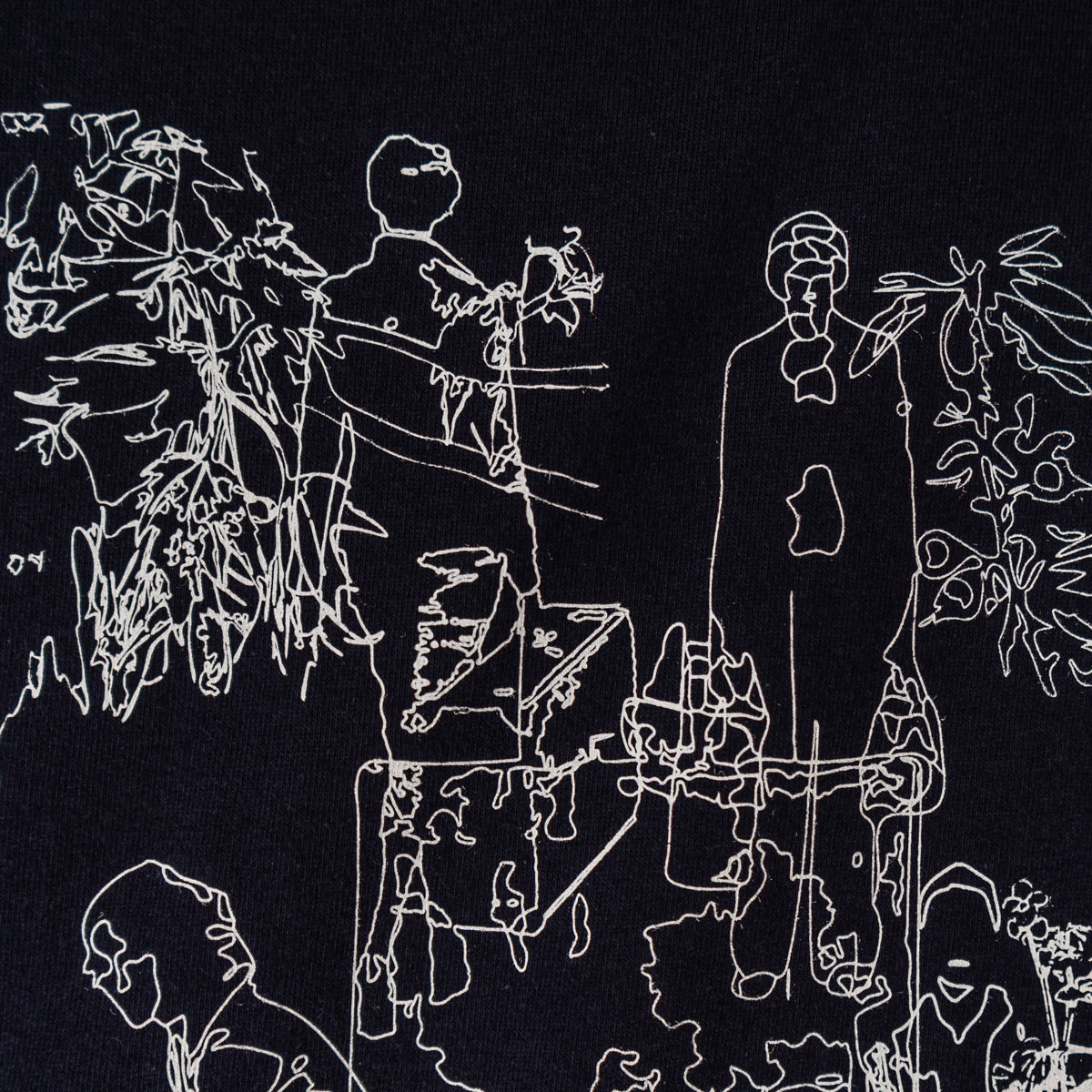 Nostalgic travel print long sleeve T-shirt