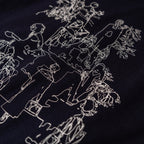 Nostalgic travel print long sleeve T-shirt