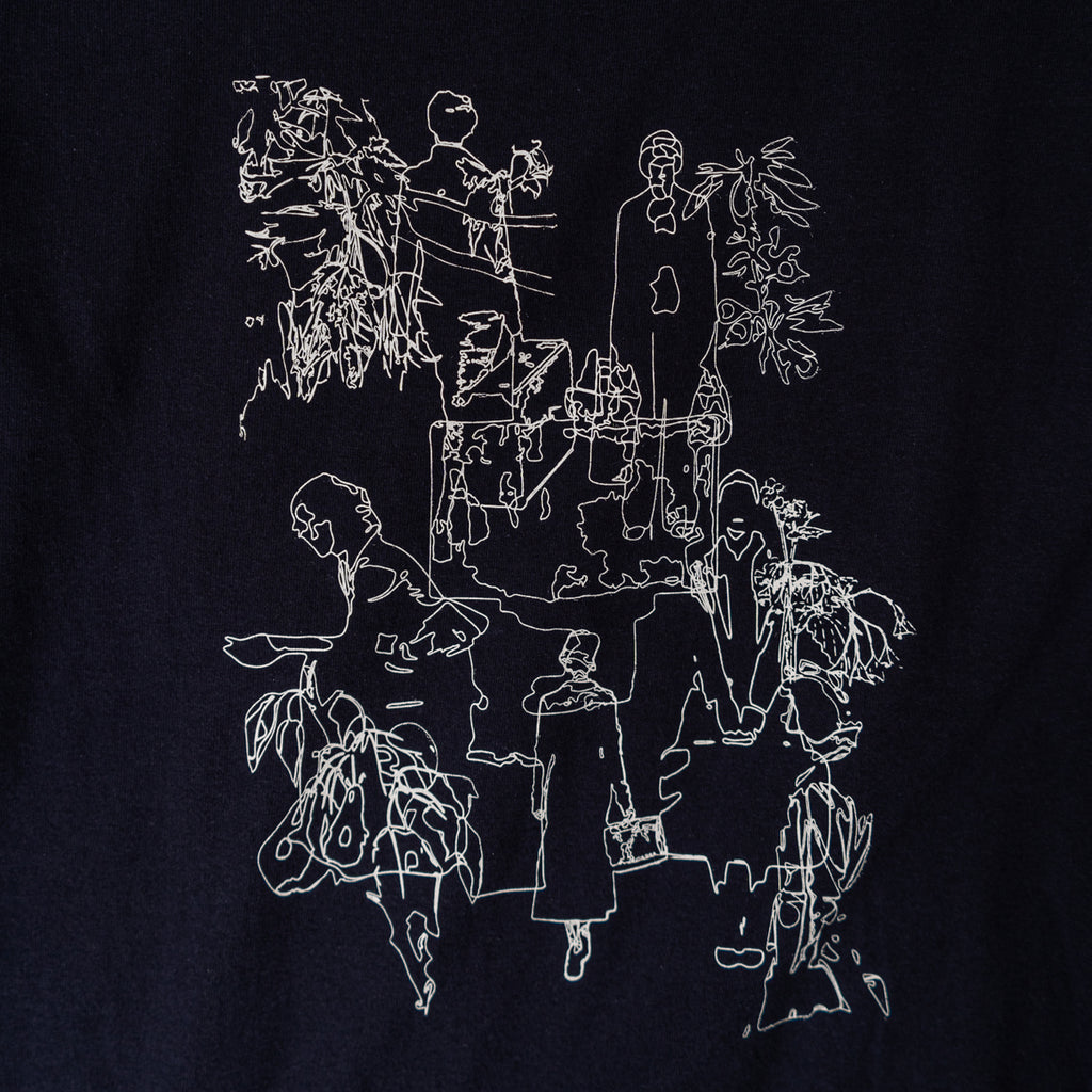 Nostalgic travel print long sleeve T-shirt