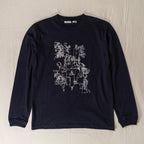 Nostalgic travel print long sleeve T-shirt