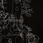 Nostalgic travel print long sleeve T-shirt