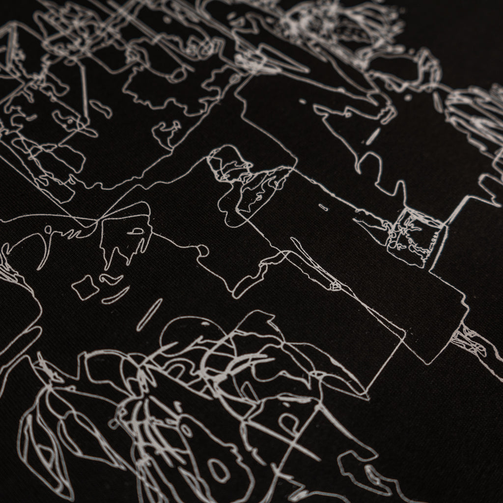 Nostalgic travel print long sleeve T-shirt