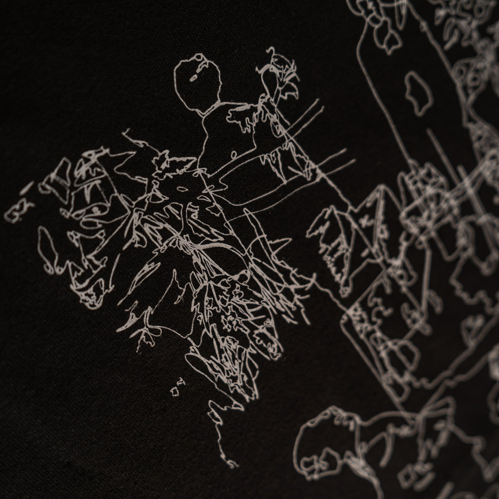 Nostalgic travel print long sleeve T-shirt