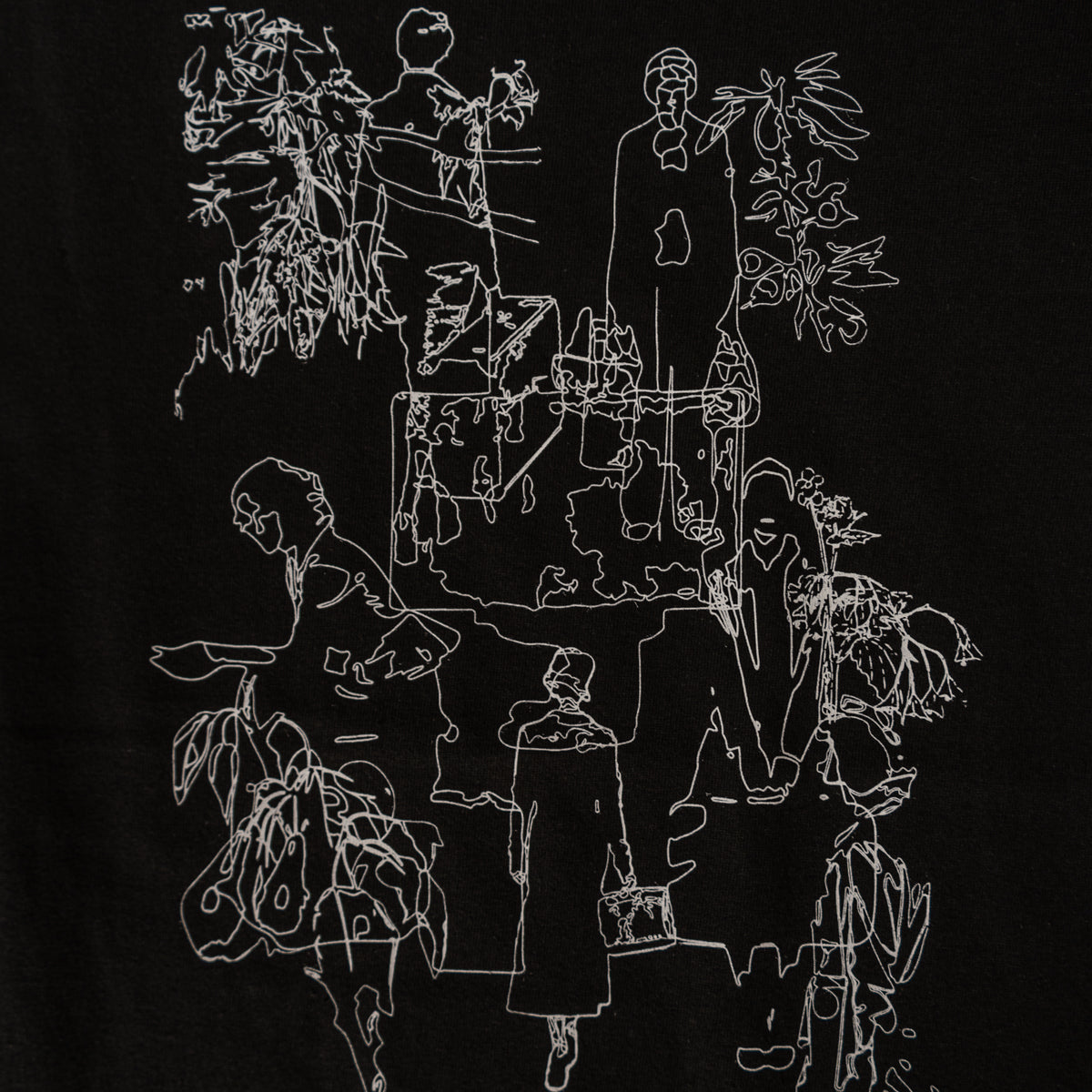 Nostalgic travel print long sleeve T-shirt