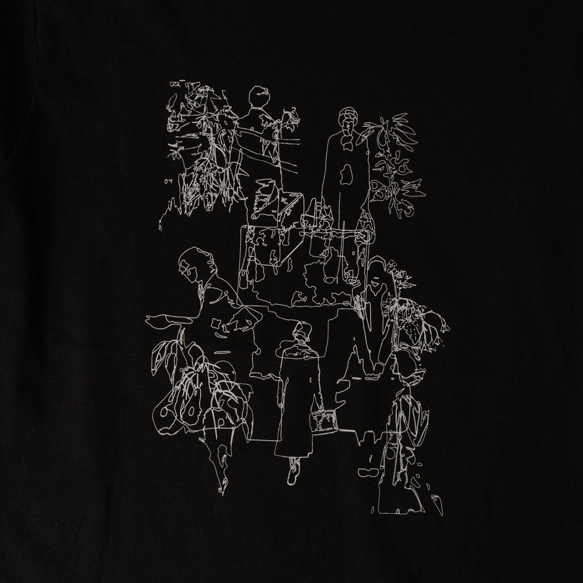 Nostalgic travel print long sleeve T-shirt