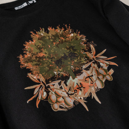 Olive tree print sweatshirt