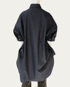 Volume puff short sleeve blouse(デニム)