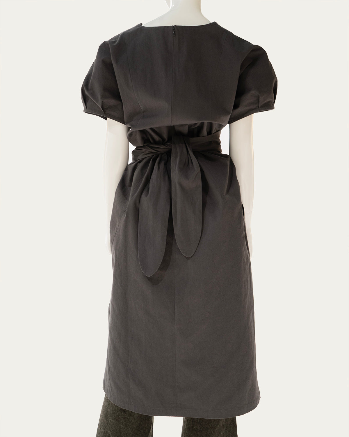 Short Sleeve Oval Tie Dress