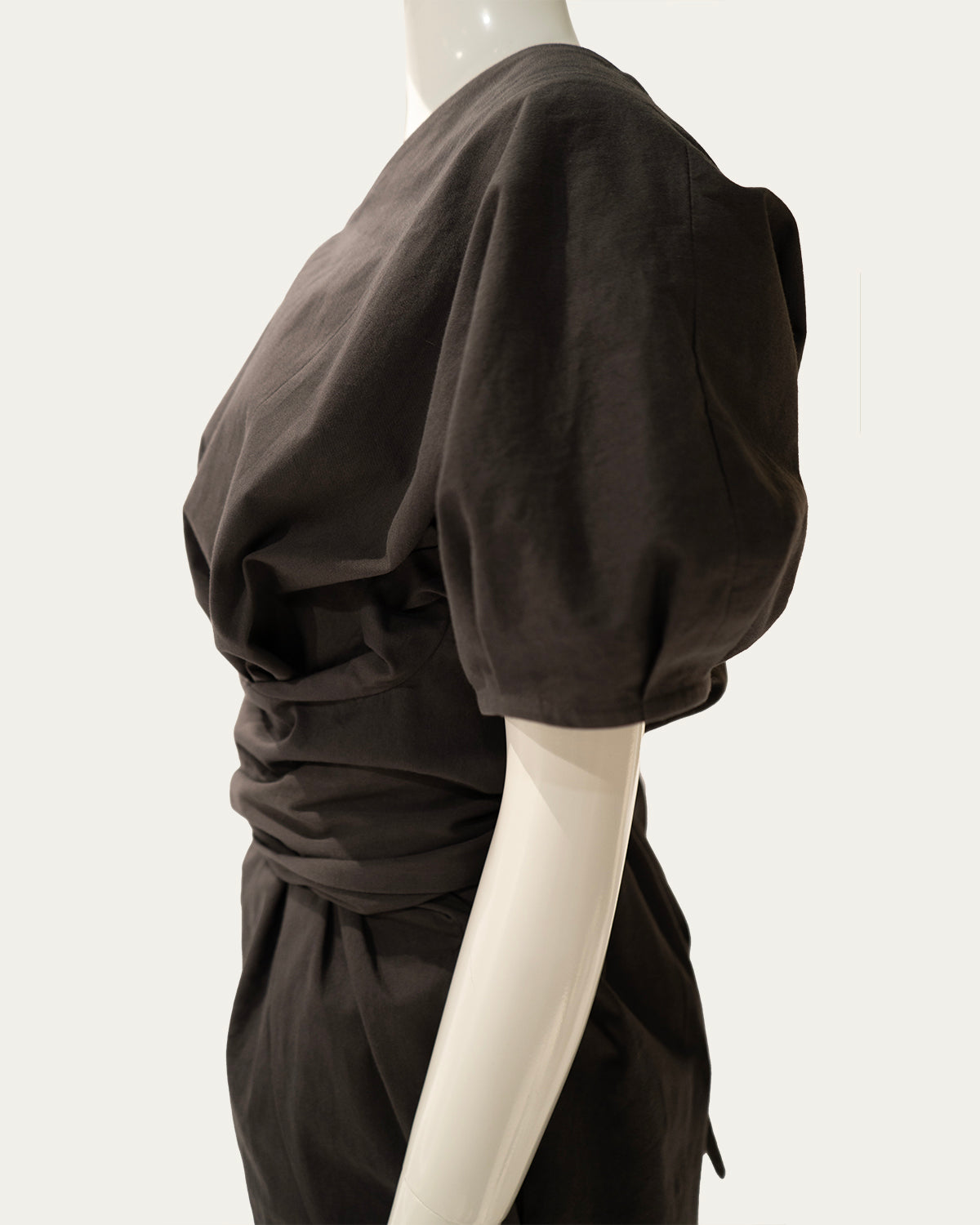 Short Sleeve Oval Tie Dress