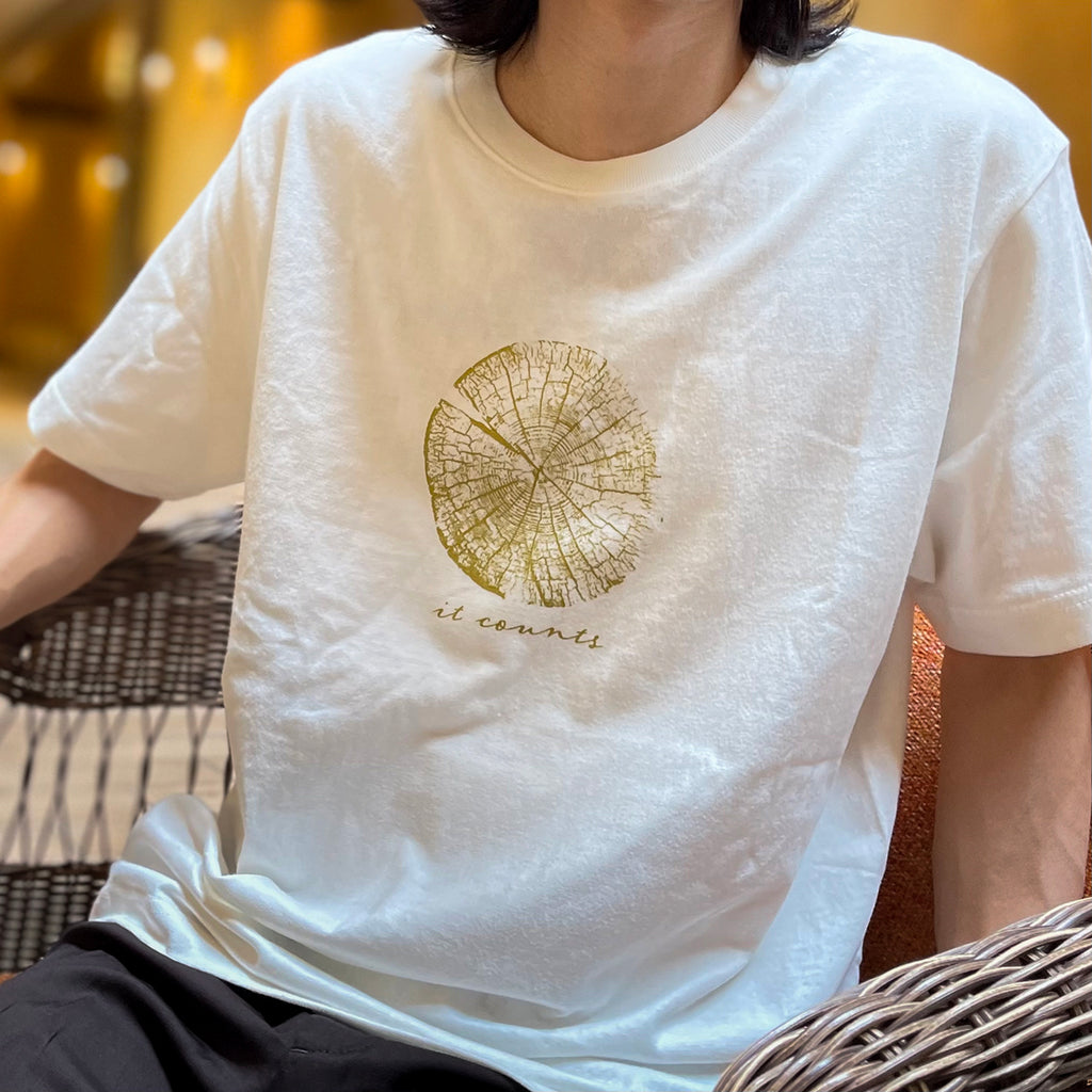 Tree ring print T-shirt